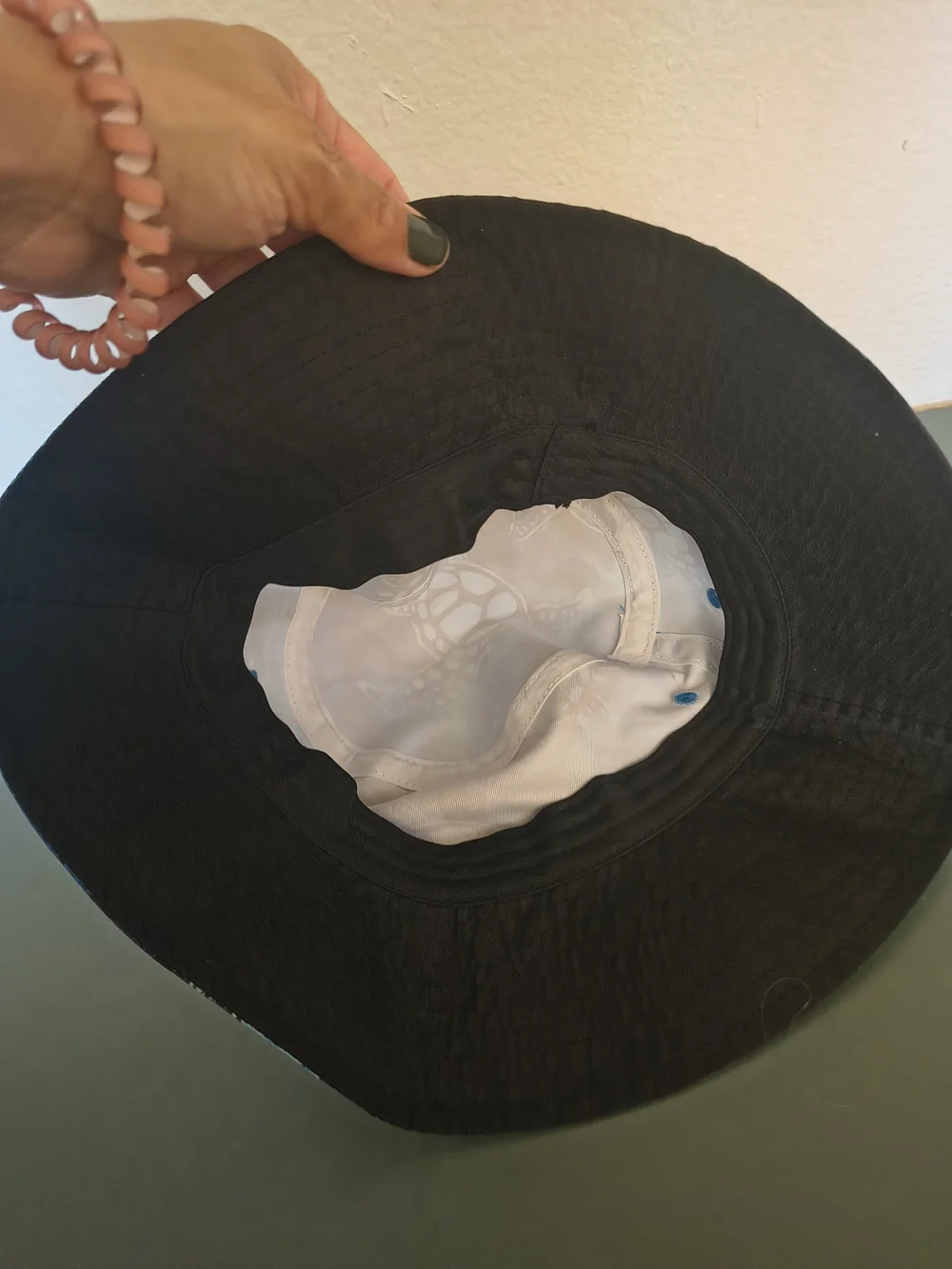 Kids Blue Turtle Print Bucket Hat